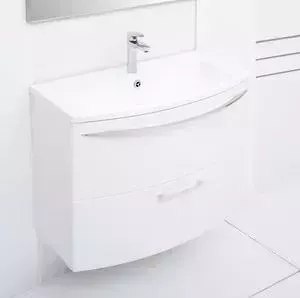 Тумба с раковиной De Aqua с Лонг 90 белая (167099 + WT 051, WT 051)