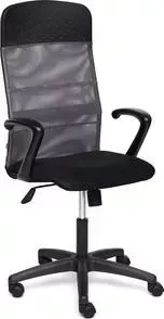 Кресло офисное TetChair BASIC ткань/кож/зам, черный/серый, TW-11/W-12/36-6/06