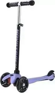 Самокат NOVATRACK Disco-kids, свет. колеса черно-фиолетовый 120H. DISCOKIDS. BVL9