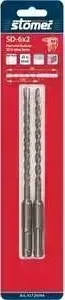 Бур STOMER SDS-Plus 6.0х100х160мм 2шт (SD-6x2)