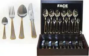 Набор столов Face столовых приборов Falperra gold из 24-х предметов F-FG/ 24-AL