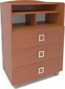 Комод СКВ Компани "СКВ 1" полка/3 ящика (орех) 700027