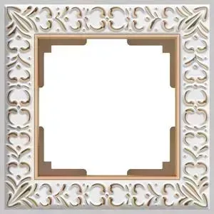 Рамка Werkel Antik на 1 пост белое золото WL07-Frame-01