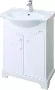 Тумба с раковиной АКВАТОН с Элен 65 белый (1A218901EN010, 1WH109651)