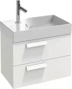 Тумба с раковиной JACOB DELAFON с Rythmik 59,5x36x42,4 см, белый блестящий (EB1300-G1C, EXR112-Z-00)