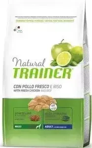 Сухой корм Trainer Natural Maxi Adult with Fresh Chicken and Rice с курицей и рисом для взрослых собак крупных пород 3кг
