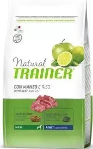 Сухой корм Trainer Natural Maxi Adult with Beef and Rice с говядиной и рисом для взрослых собак крупных пород 3кг