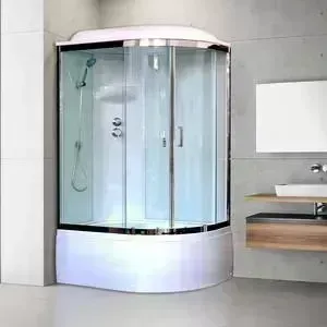 Душевая кабина Royal Bath BK3 120х80х217 стекло белое/прозрачное, левая (RB8120BK3-WT-CH-L)