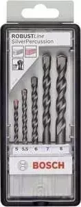 Набор сверл по бетону BOSCH 5.0-8.0мм Robust Line Silver Percussion (2.607.010.526)