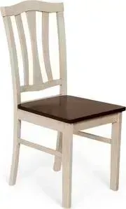 Стул TetChair CT 8162 с твёрдым сиденьем / Античный белый/Тёмный Дуб
