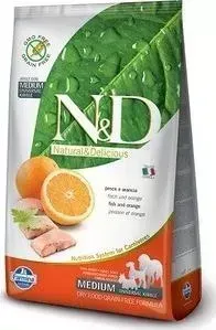 Сухой корм Farmina ND Adult Dog Medium GF Fish Orange беззерновой с рыбой и апельсином для собак всех пород 2,5кг (20246)