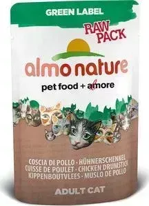 Пауч Almo Nature и Green Label Raw Pack Adult Cat Chicken Drumstick с курицей "куриная ножка" для кошек 55г (5820)