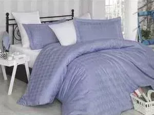 Комплект постельного белья Hobby home collection Семейный, сатин, Bulut, лилово-белый (1607000014)