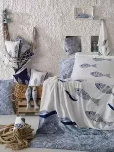 Комплект постельного белья Hobby home collection 1,5 сп, поплин, Blues, голубой (1607000134)