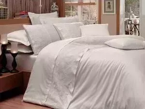 Комплект постельного белья Hobby home collection Евро, сатин, Reyna, кремовый (1607000075)