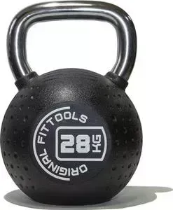Гиря Original Fit Tools 28 кг с хромированной ручкой полиуретановая (CPU)