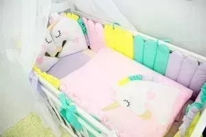Комплект в кроватку By Twinz в с игрушками 6 пр. Единороги КПБ6-Р.ЕДНРГ
