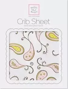 Детская простынь SwaddleDesigns Fitted Crib Sheet Pink Paisley (SD-155PP)