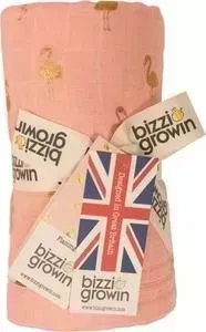 Одеяло Bizzi Growin Gold Flamingo муслин 3 слоя 110*130 BG610