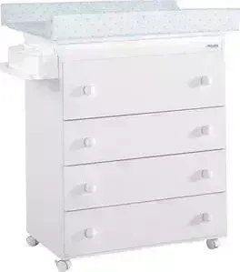 Комод Micuna пеленальный B-947 white матрасик beige dots