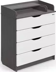 Комод Pituso раскладной Wood/ 804 ПВХ Древесина графит, 4 ящика СИРИУС-2/ 804 ПВХ
