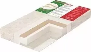 Детский матрас Ploomababy PLOOMA 7 SHW B1 зима-лето 120х60x12 bamboo /сизаль/холлкон/холлкон-шерсть