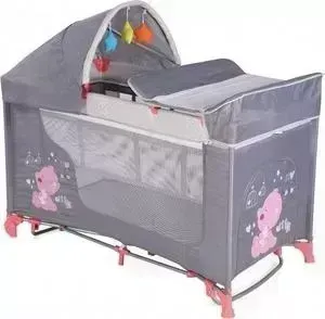 Манеж Lorelli Moonlight 2 Rocker Розово-серый RoseGrey My Baby 1878