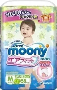 Трусики универсальные MOONY MAN M (6-11 кг) 58 шт 4903111-184293