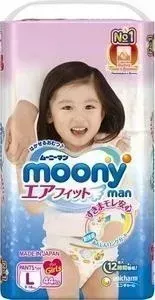 Трусики для девочек MOONY MAN L (9-14 кг) 44 шт NEW 4903111-273409
