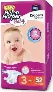 Подгузники Helen Harper Baby размер 3 Midi (4-9 кг) 52 шт 5411416-029557