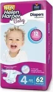 Подгузники Helen Harper Baby размер 4 Maxi (7-14 кг) 62 шт 5411416-029731