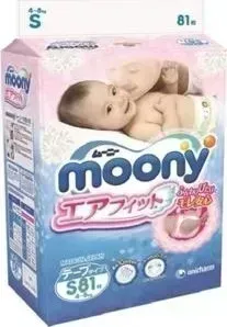 Подгузники MOONY S (4-8 кг) 81 шт 4903111-243822