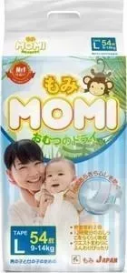 Подгузники Momi L (9-14 кг) 54 шт 4573726-789017