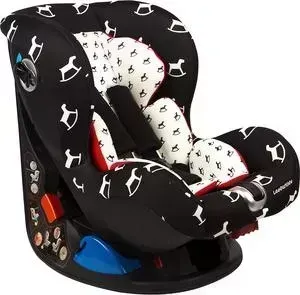 Автокресло Leader Kids CORVET цвет черный / белый / лошадки 0-1 гр. 0-18 кг GL000218966