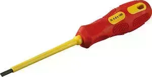 Отвертка STAYER Insulated Max-Grip диэлектрич Cr-V SL 5.5х125мм (25827-05-125 G)