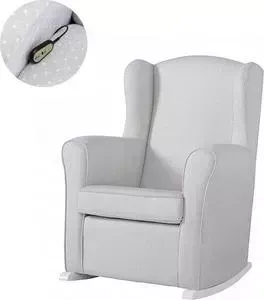 Кресло Micuna качалка Wing/Nanny Relax white/grey искусственная кожа