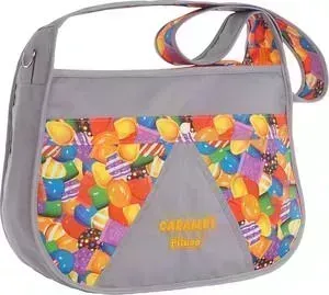 Сумка Pituso для мамы на коляску CARAMEL NEW BAG цвет серый/принт карамелька 201613