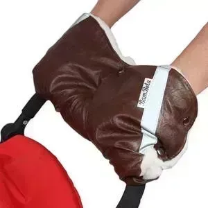 Муфта для коляски BAMBOLA BamBola шерстяной мех+Экокожа Коричневая 253B