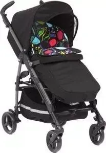 Коляска прогулочная PEG-PEREGO Si Completo, шасси DARK GREY stroller цвет si Manri, черн/цветной принт