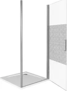 Душевая дверь Good Door Fantasy 100 с рисунком Фантази, хром (Fantasy DR-100-F-CH)