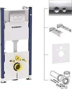 Инсталляция Geberit Duofix с клавишей Delta 21 (458.121.21.1)