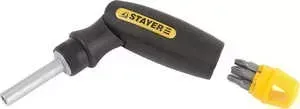 Отвертка STAYER LeverMax реверсивно-рычажная в наборе 6 бит 7 предметов (25563-H7)