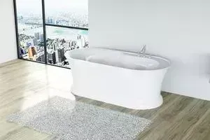 Акриловая ванна BELBANGO 168,6x81,3 слив-перелив золото (BB300 + BB39-OVF-ORO + BB39-TC-ORO)