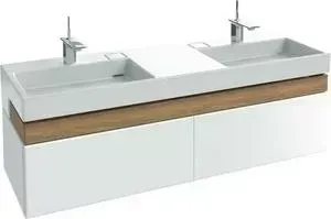 Тумба с раковиной JACOB DELAFON с Terrace 150x48x38 см, белый блестящий (EB1189-G1C, EXA112-00)