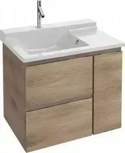 Тумба с раковиной JACOB DELAFON с Soprano 76x53,5x63,4 см, квебекский дуб (EB1330-E10, EXL112-00)