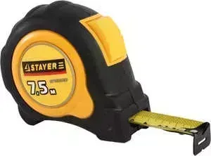 Рулетка STAYER 7.5м х 25мм обрезиненный корпус Autolock Master (3402-08-25)