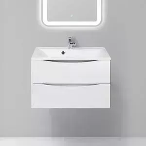 Тумба с раковиной BELBANGO с Marino 75 bianco opaco (MARINO-750-2C-SO-BO-P, BB750/450-LV-MR-PR)