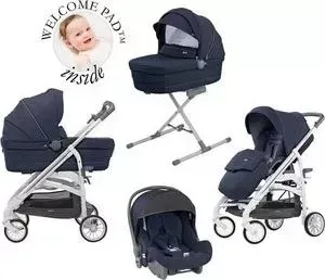 Коляска INGLESINA 4 в 1 Trilogy System Quattro на шасси Trilogy White
