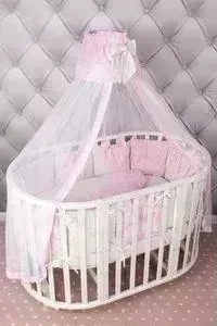 Комплект в кроватку AmaroBaby в Premium 18 предметов (6+12 бортиков) ЭЛИТ (бязь, розовый)
