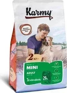 Сухой корм Karmy Mini Adult Dog Телятина для взрослых собак мелких пород 2кг